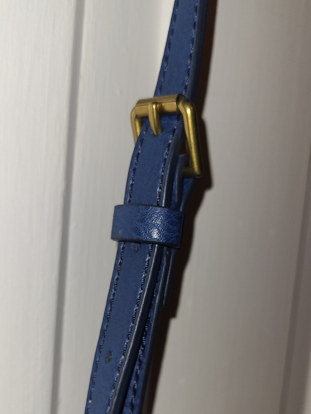 Fossil Navy and Cream Striped Crossbody Purse π - Picture 3 of 11